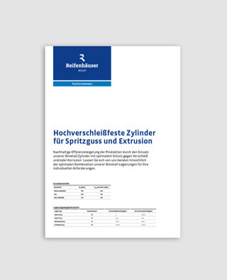 Highly wear-resistant barrels for injection molding and extrusion (DE)