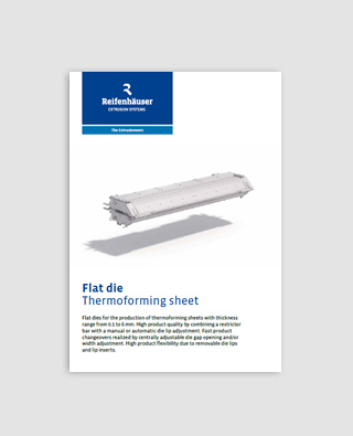 Flat die Thermoforming sheet (EN)