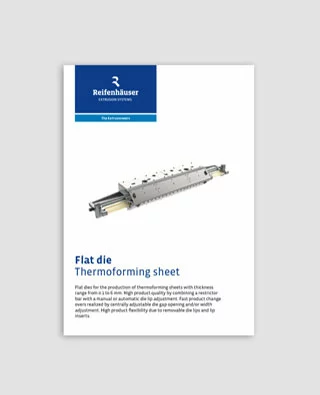 Flat die Thermoforming sheet